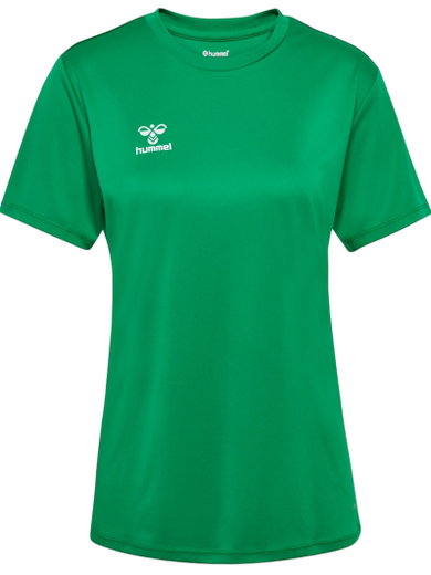 hummel Sport-Shirt hmlESSENTIAL (100% rec. Polyester) Kurzarm grün Damen