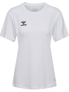 hummel Sports Shirt hmlESSENTIAL (100% recycled Polyester) Short Sleeve White Ladies