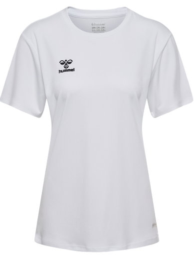 hummel Sport-Shirt hmlESSENTIAL (100% rec. Polyester) Kurzarm weiss Damen