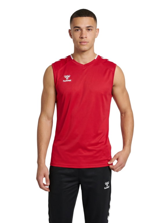 hummel Sport-Tank hmlCORE 2.0 Jersey (100% rec. Polyester) rot/weiss Herren