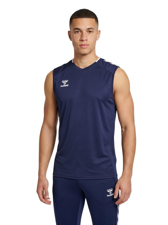 hummel Sport-Tank hmlCORE 2.0 Jersey (100% rec. Polyester) marineblau/weiss Herren