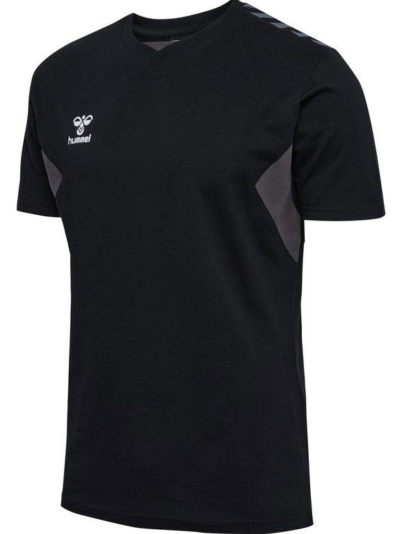 hummel Sport-Tshirt hmlAUTHENTIC CO (100% Baumwolle) Kurzarm schwarz Herren