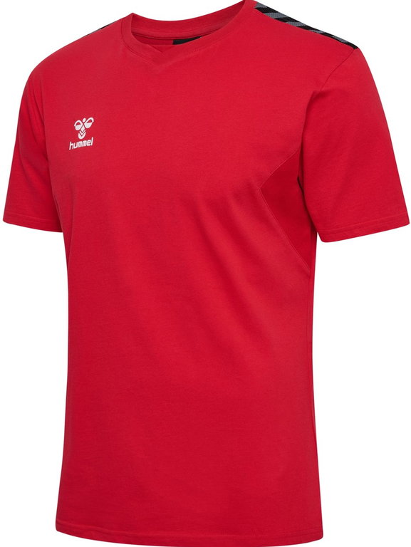hummel Sport-Tshirt hmlAUTHENTIC CO (100% Baumwolle) Kurzarm rot Herren