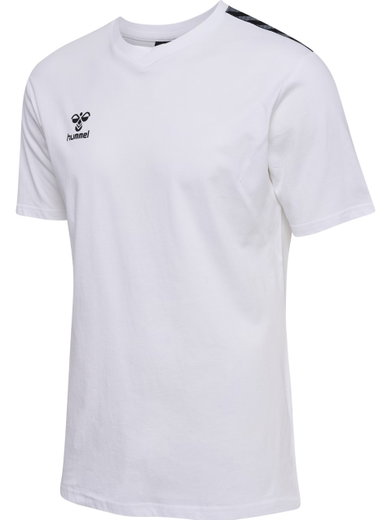 hummel Sport-Tshirt hmlAUTHENTIC CO (100% Baumwolle) Kurzarm weiss Herren
