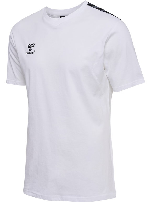 hummel Sport-Tshirt hmlAUTHENTIC CO (100% Baumwolle) Kurzarm weiss Herren