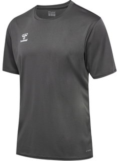 hummel Sport-Tshirt hmlESSENTIAL (100% rec. Polyester) Kurzarm dunkelgrau Kinder