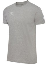 hummel Sport-Tshirt hmlGO 2.0 Chevron (Baumwolle) grau Herren