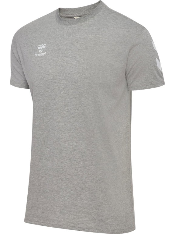 hummel Sport-Tshirt hmlGO 2.0 Chevron (Baumwolle) grau Herren