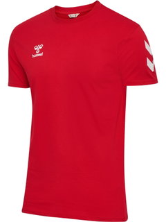 hummel Sport-Tshirt hmlGO 2.0 Chevron (Baumwolle) rot Herren
