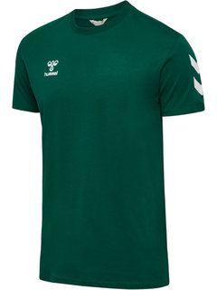 hummel Sport-Tshirt hmlGO 2.0 Chevron (Baumwolle) dunkelgrün Herren