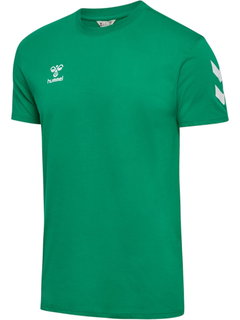 hummel Sport-Tshirt hmlGO 2.0 Chevron (Baumwolle) grün Herren