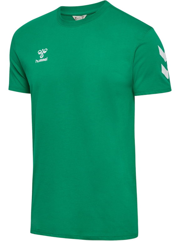 hummel Sport-Tshirt hmlGO 2.0 Chevron (Baumwolle) grün Herren