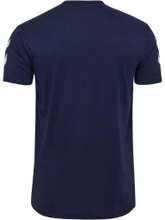 Hummel Sport T-shirt hmlGO 2.0 Chevron (cotton) navy blue men's