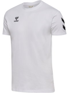 hummel Sport-Tshirt hmlGO 2.0 Chevron (Baumwolle) weiss Herren