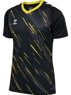 Hummel Sport T-shirt hmlMATCH Triumph Jersey (100% Polyester) black/yellow men's