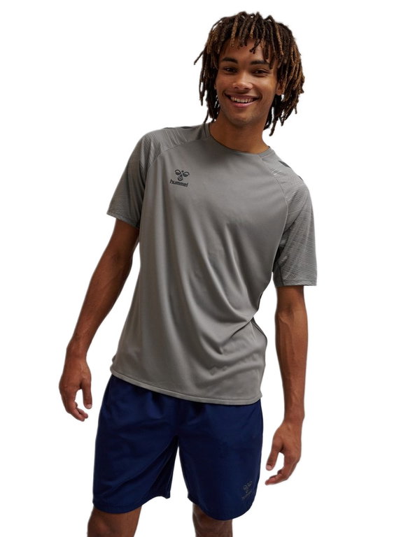 hummel Sport-Tshirt hmlPRO Training Jersey (hohe Atmungsaktivität, schnelltrocknend) grau Herren