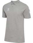 hummel Sport/Freizeit-Polo hmlGO Chevron (100% Baumwolle) grau Herren