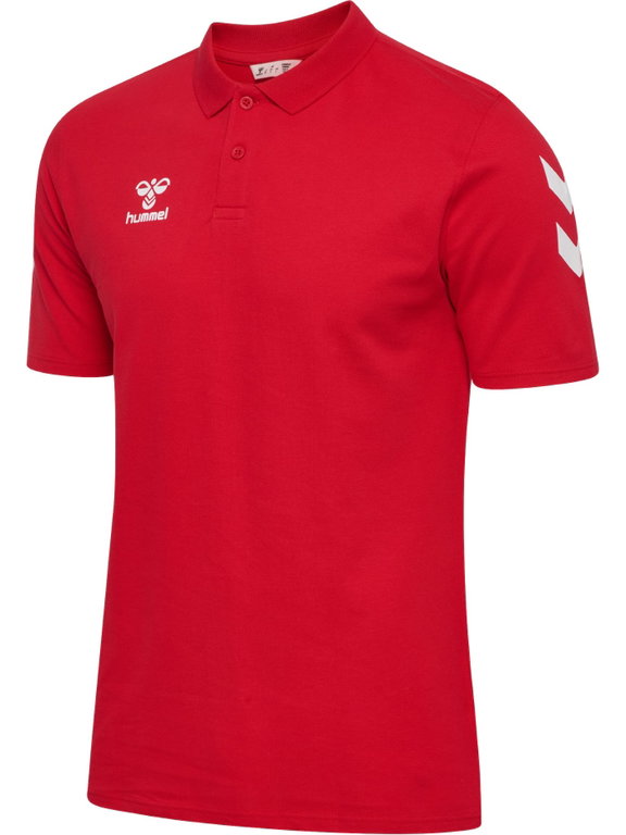 hummel Sport/Freizeit-Polo hmlGO Chevron (100% Baumwolle) rot Herren