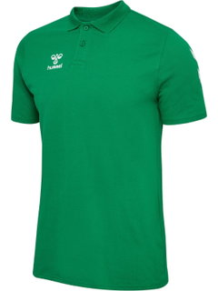 hummel Sport/Freizeit-Polo hmlGO Chevron (100% Baumwolle) grün Herren