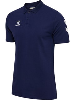 hummel Sport/Freizeit-Polo hmlGO Chevron (100% Baumwolle) marineblau Herren