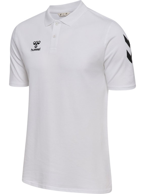 hummel Sport/Freizeit-Polo hmlGO Chevron (100% Baumwolle) weiss Herren