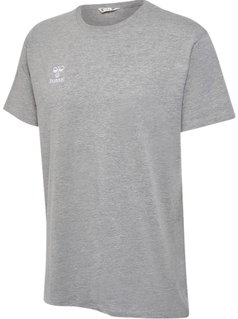 hummel Sport/Freizeit-Tshirt hmlGO 2.0 (Bio-Baumwolle, klassisch Design) Kurzarm grau Herren