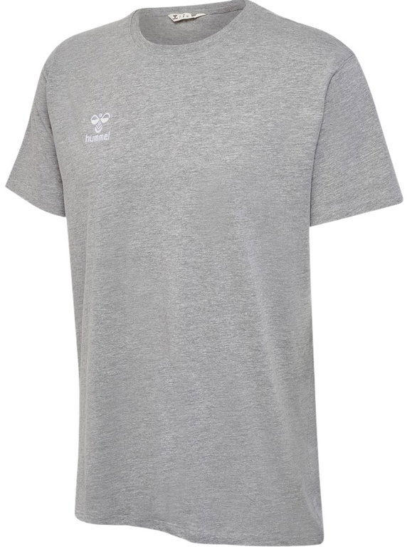 hummel Sport/Freizeit-Tshirt hmlGO 2.0 (Bio-Baumwolle, klassisch Design) Kurzarm grau Herren