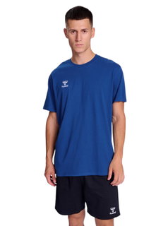 hummel Sport/Wolny czas T-shirt hmlGO 2.0 (Bawełna organiczna, klasyczny design) Krótki rękaw królewski niebieski Mężczyźni