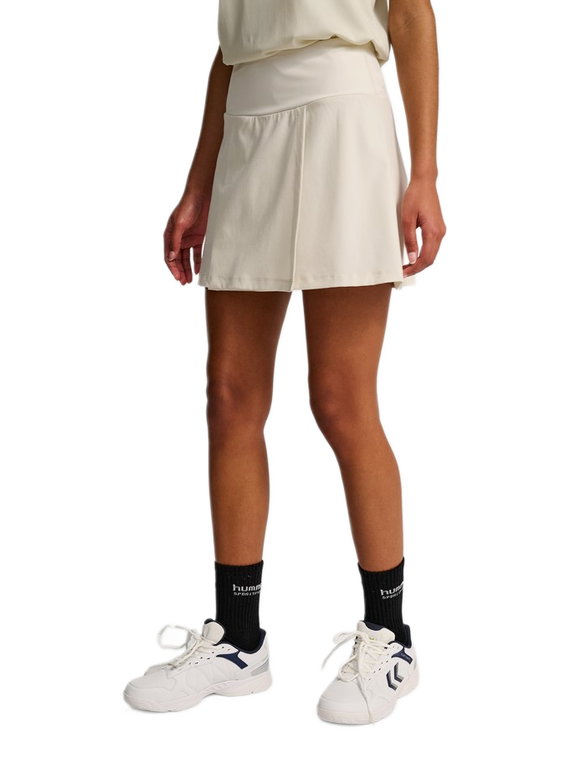 hummel Sport-Rock hmlCOURT Mid Waist Pocket Skirt (integrierte Tight) cremeweiss Damen