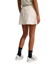 Hummel Sport Skirt hmlCOURT Mid Waist Pocket Skirt (integrated tights) cream white ladies