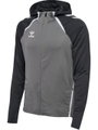 hummel Sport-Trainingsjacke hmlLEAD 2.0 Zip Hoodie (hohe Atmungsaktivität, schnelltrocknend) grau/schwarz Herren