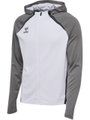hummel Sport-Trainingsjacke hmlLEAD 2.0 Zip Hoodie (hohe Atmungsaktivität, schnelltrocknend) weiss/grau Herren