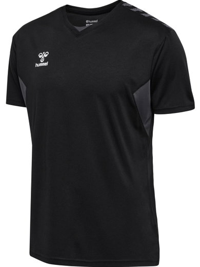hummel Sport-Tshirt hmlAUTHENTIC Jersey (100% Polyester) Kurzarm schwarz Herren