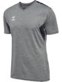 hummel Sport-Tshirt hmlAUTHENTIC Jersey (100% Polyester) Kurzarm grau/schwarz Herren