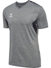 hummel Sport-Tshirt hmlAUTHENTIC Jersey (100% Polyester) Kurzarm grau/schwarz Herren