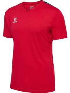 hummel Sport-Tshirt hmlAUTHENTIC Jersey (100% Polyester) Kurzarm rot Herren