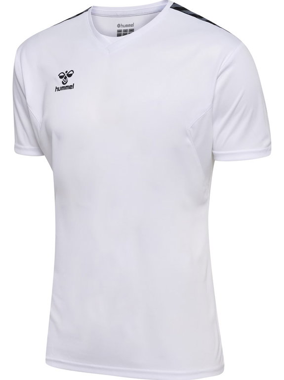 hummel Koszulka sportowa hmlAUTHENTIC Jersey (100% poliester) Krótki rękaw biało-czarna Mężczyźni