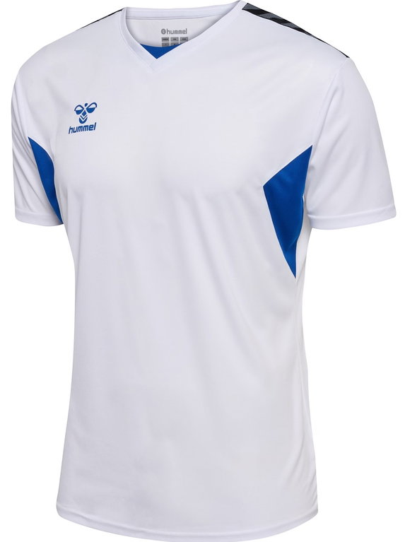 hummel Sport-Tshirt hmlAUTHENTIC Jersey (100% Polyester) Kurzarm weiss/blau Herren