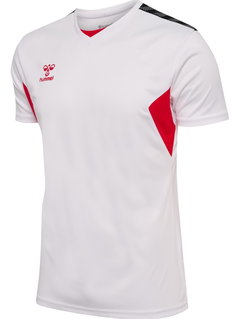 hummel Koszulka sportowa hmlAUTHENTIC Jersey (100% poliester) Krótki rękaw biało/czerwona Męska