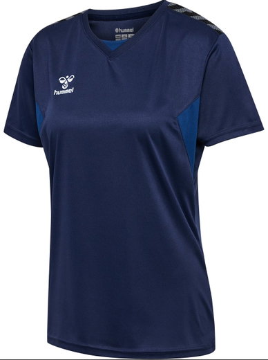 hummel Sport-Shirt hmlAUTHENTIC Jersey (100% Polyester) Kurzarm marineblau Damen