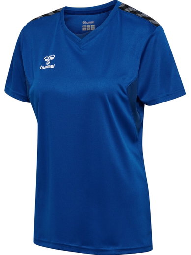hummel Sport-Shirt hmlAUTHENTIC Jersey (100% Polyester) Kurzarm dunkelblau Damen