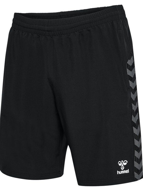 hummel Sporthose hmlAUTHENTIC Woven Shorts (mit Reißverschlusstaschen) kurz schwarz Herren