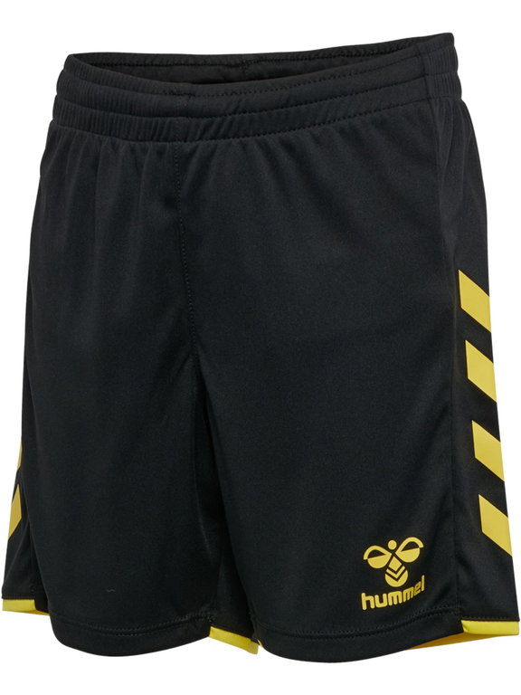 hummel Sporthose hmlCORE 2.0 Shorts (angenehmes Tragegefühl) kurz schwarz/gelb Kinder