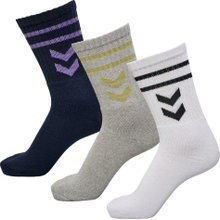 hummel Sportsocken Crew weiss/grau/dunkelblau - 3 Paar