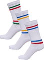 hummel Sportsocken Chevron High Crew Retro weiss/bunt - 3 Paar
