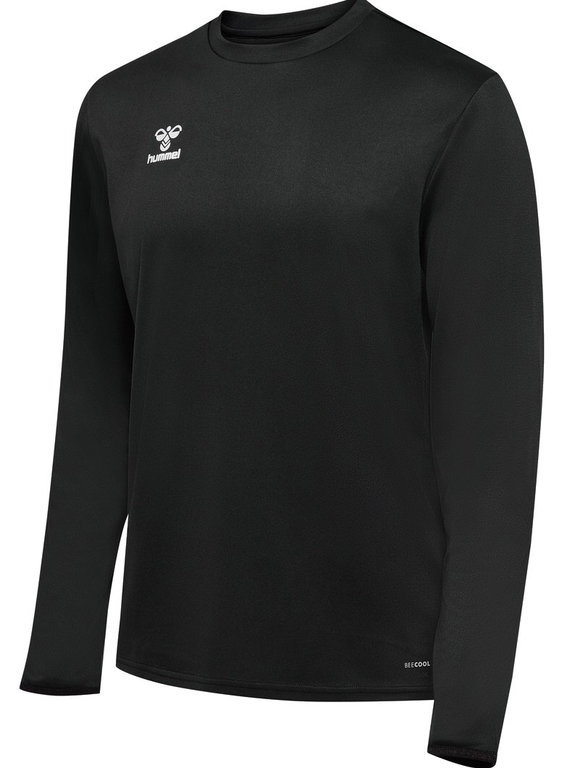 hummel Sport-Langarmshirt hmlESSENTIAL Sweatshirt (Interlock-Stoff) schwarz Herren