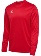 hummel Sport-Langarmshirt hmlESSENTIAL Sweatshirt (Interlock-Stoff) rot Herren