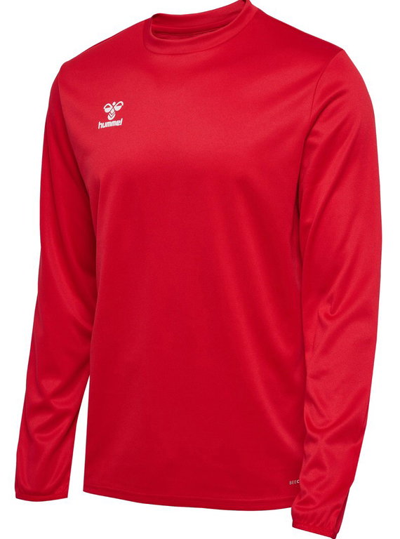 hummel Sport-Langarmshirt hmlESSENTIAL Sweatshirt (Interlock-Stoff) rot Herren