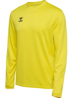 hummel Sport-Langarmshirt hmlESSENTIAL Sweatshirt (Interlock-Stoff) gelb Herren
