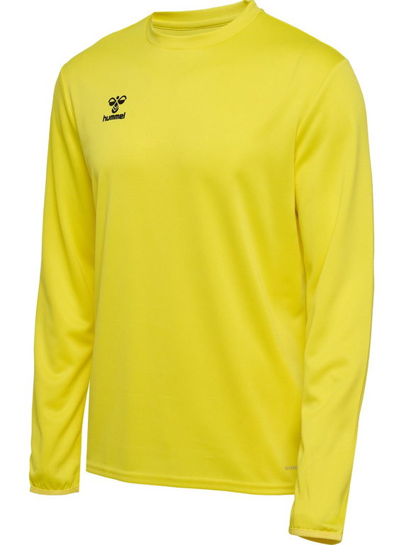 hummel Sport-Langarmshirt hmlESSENTIAL Sweatshirt (Interlock-Stoff) gelb Herren